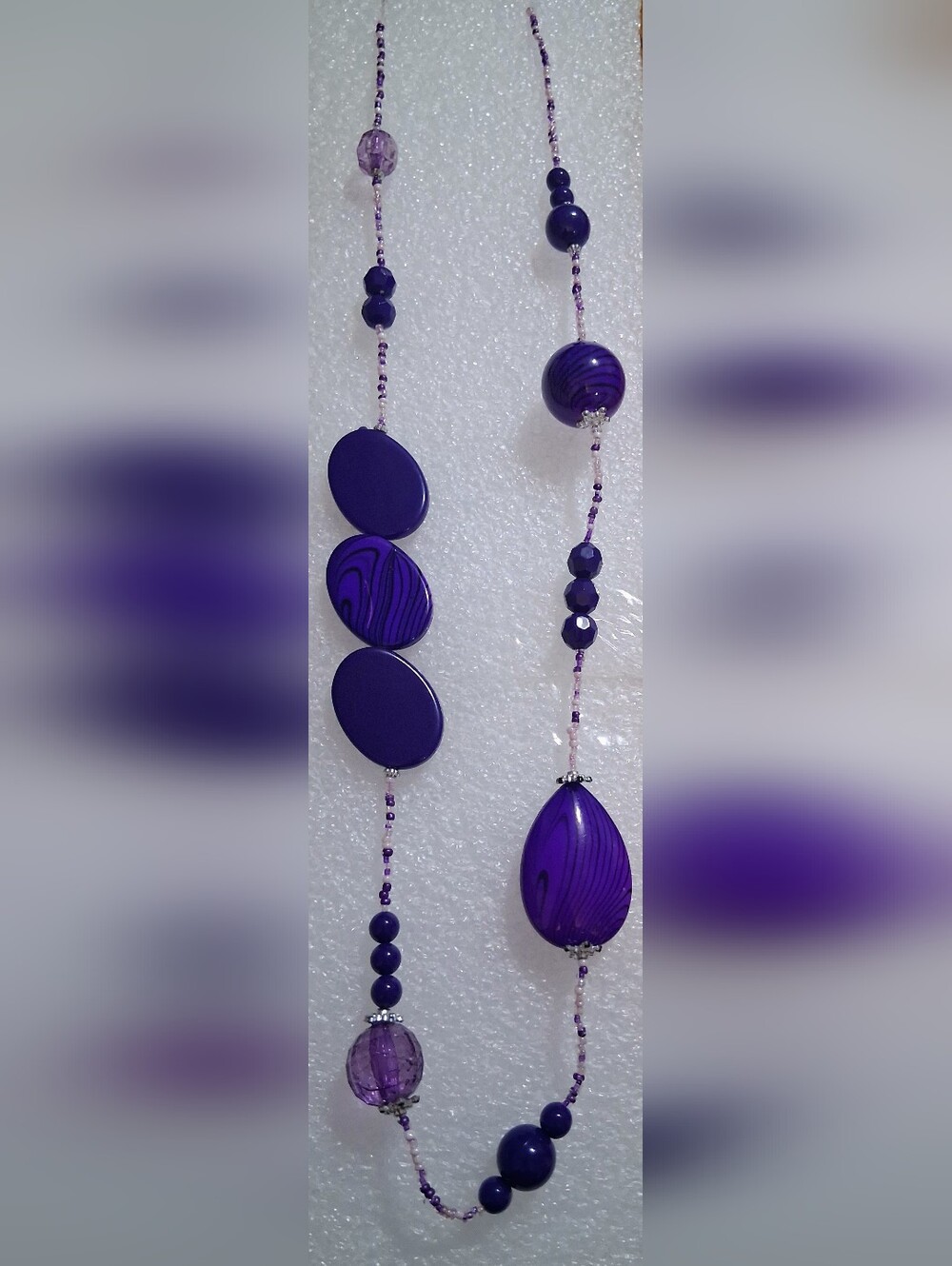 Purple Beaded Women’s Necklace - Unbranded